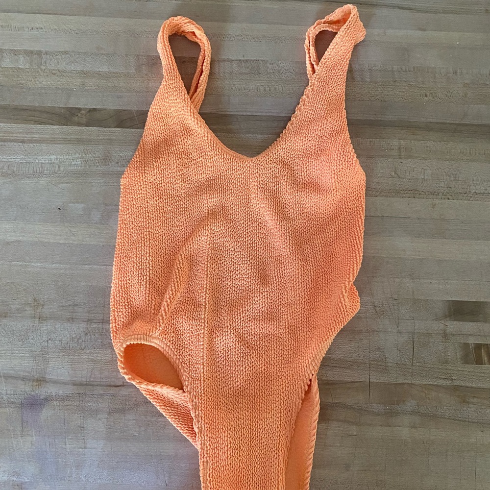 Bound one size bright orange one piece swimsuit